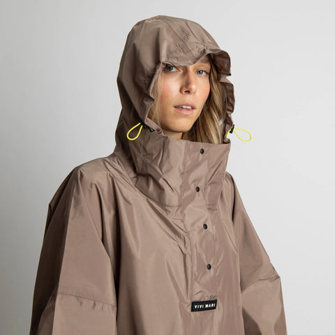 VIVI MARI Raincoat Solid dark mushroom