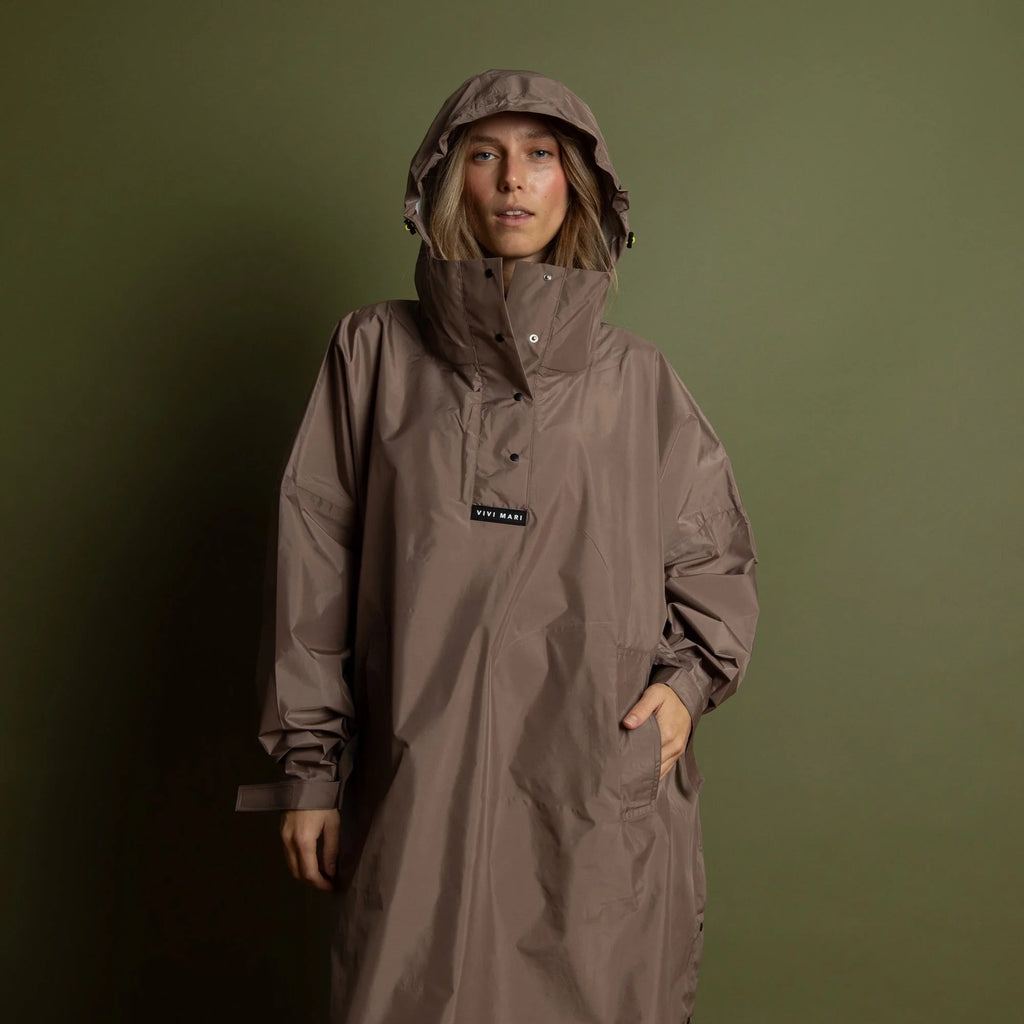 VIVI MARI Raincoat Solid dark mushroom