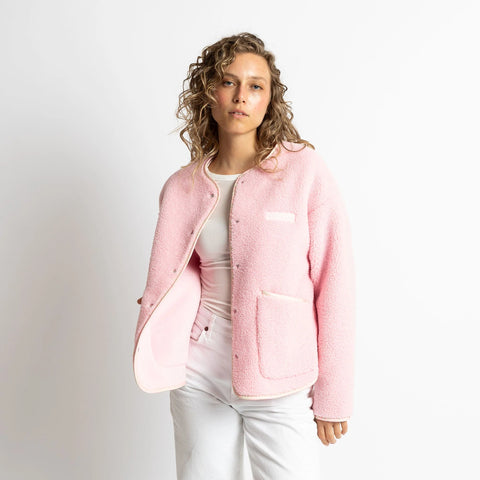 VIVI MARI Teddy Fleece Jacket - candy pale pink