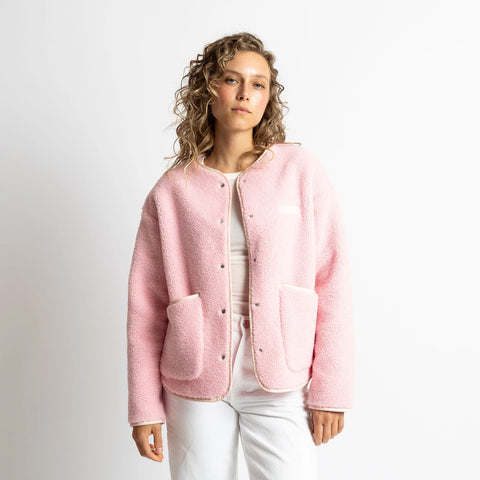 VIVI MARI Teddy Fleece Jacket - candy pale pink