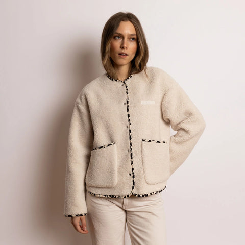 VIVI MARI Teddy Fleece Jacket - sand