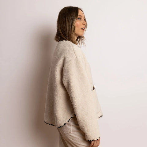 VIVI MARI Teddy Fleece Jacket - sand