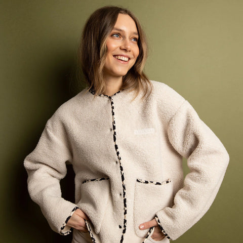 VIVI MARI Teddy Fleece Jacket - sand