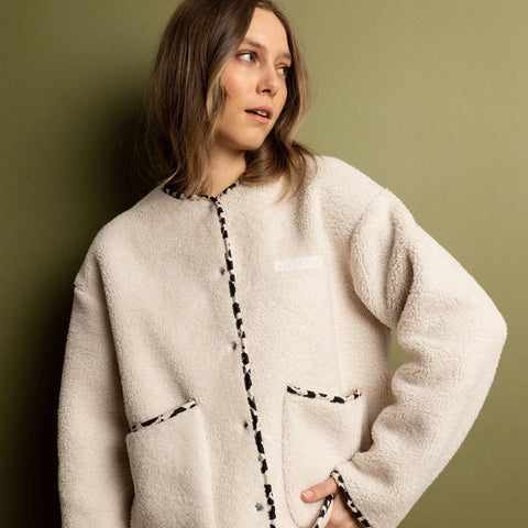 VIVI MARI Teddy Fleece Jacket - sand