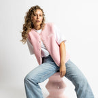 VIVI MARI Teddy Fleece Vest - candy pale pink