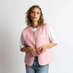 VIVI MARI Teddy Fleece Vest - candy pale pink