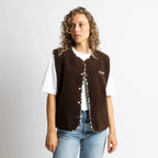 VIVI MARI Teddy Fleece Vest - chocolate