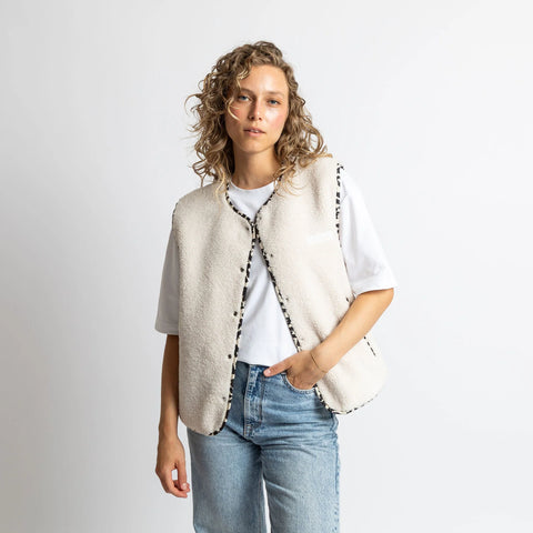 VIVI MARI Teddy Fleece Vest - sand