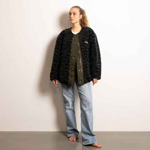 VIVI MARI Reversible Bomber Jacket - olive/leo navy-olive