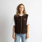 VIVI MARI Teddy Fleece Vest - chocolate
