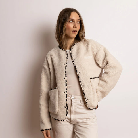VIVI MARI Teddy Fleece Jacket - sand