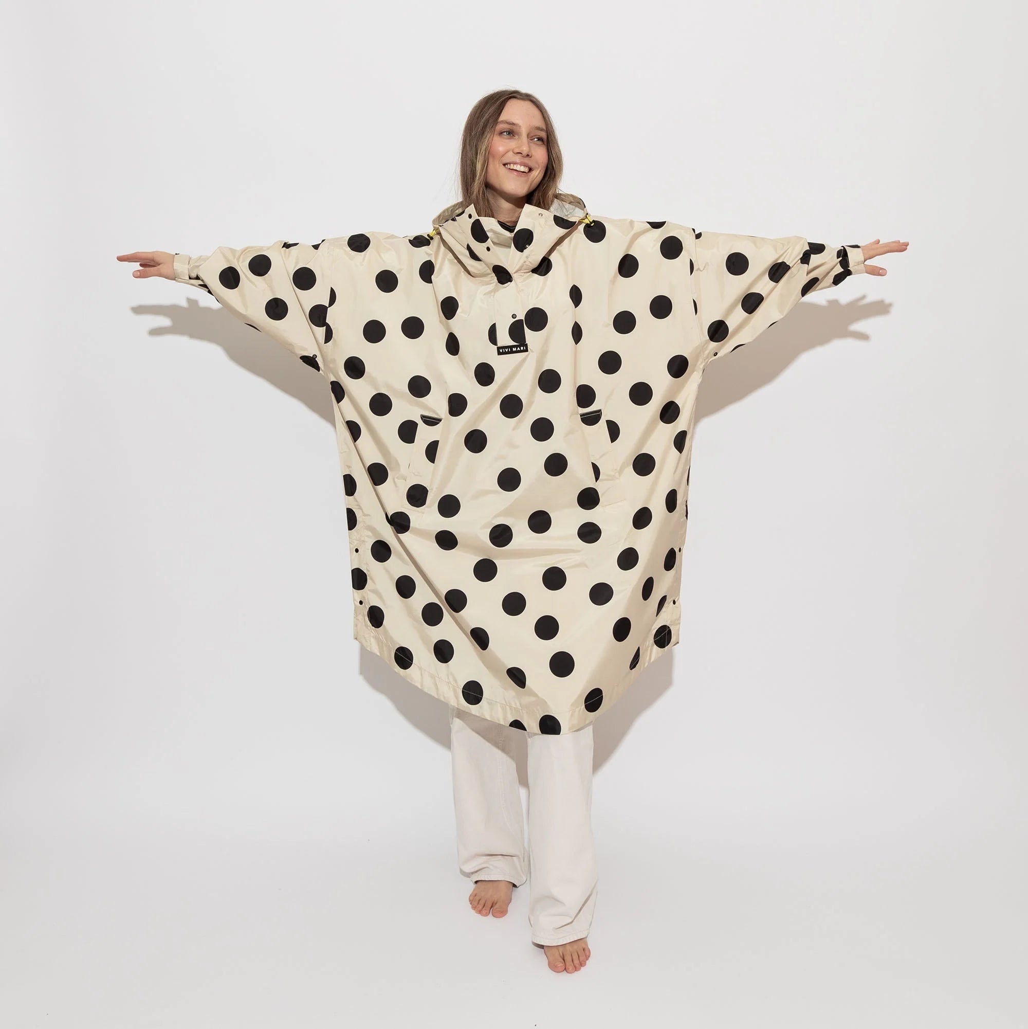 VIVI MARI Raincoat dots black/sand