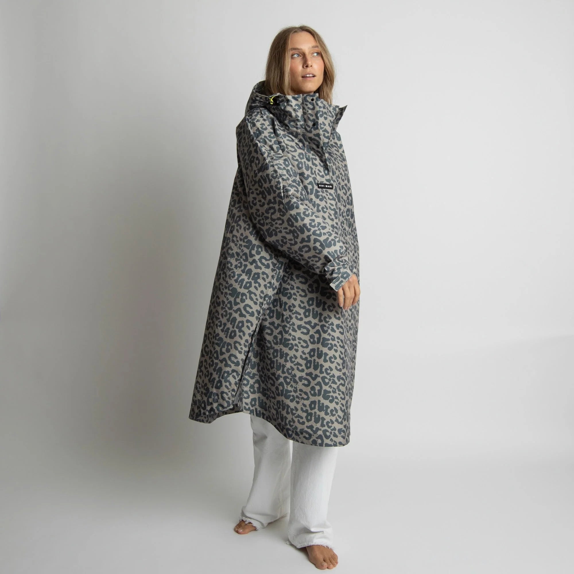 VIVI MARI Raincoat Leo splashes dark grey/mushroom