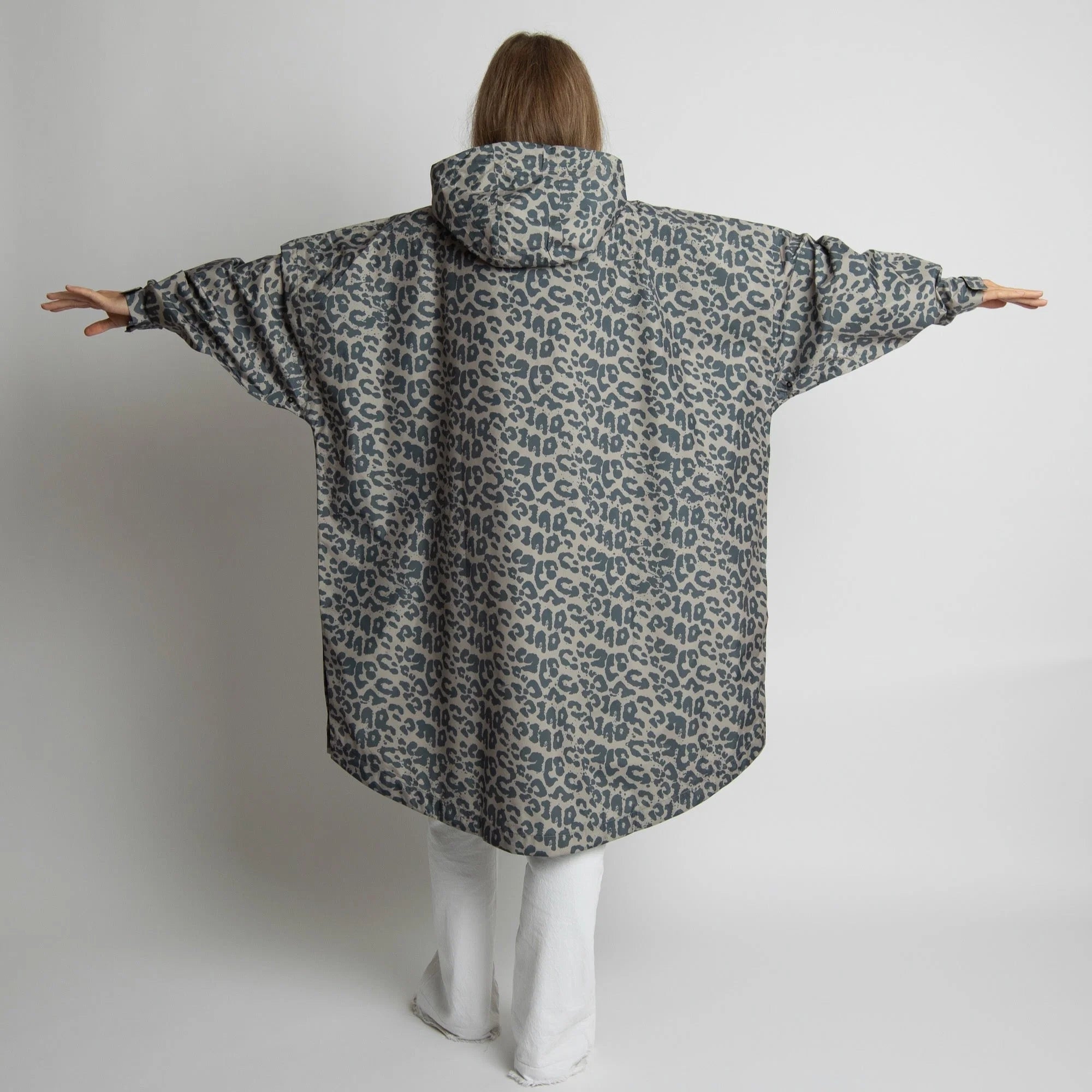 VIVI MARI Raincoat Leo splashes dark grey/mushroom