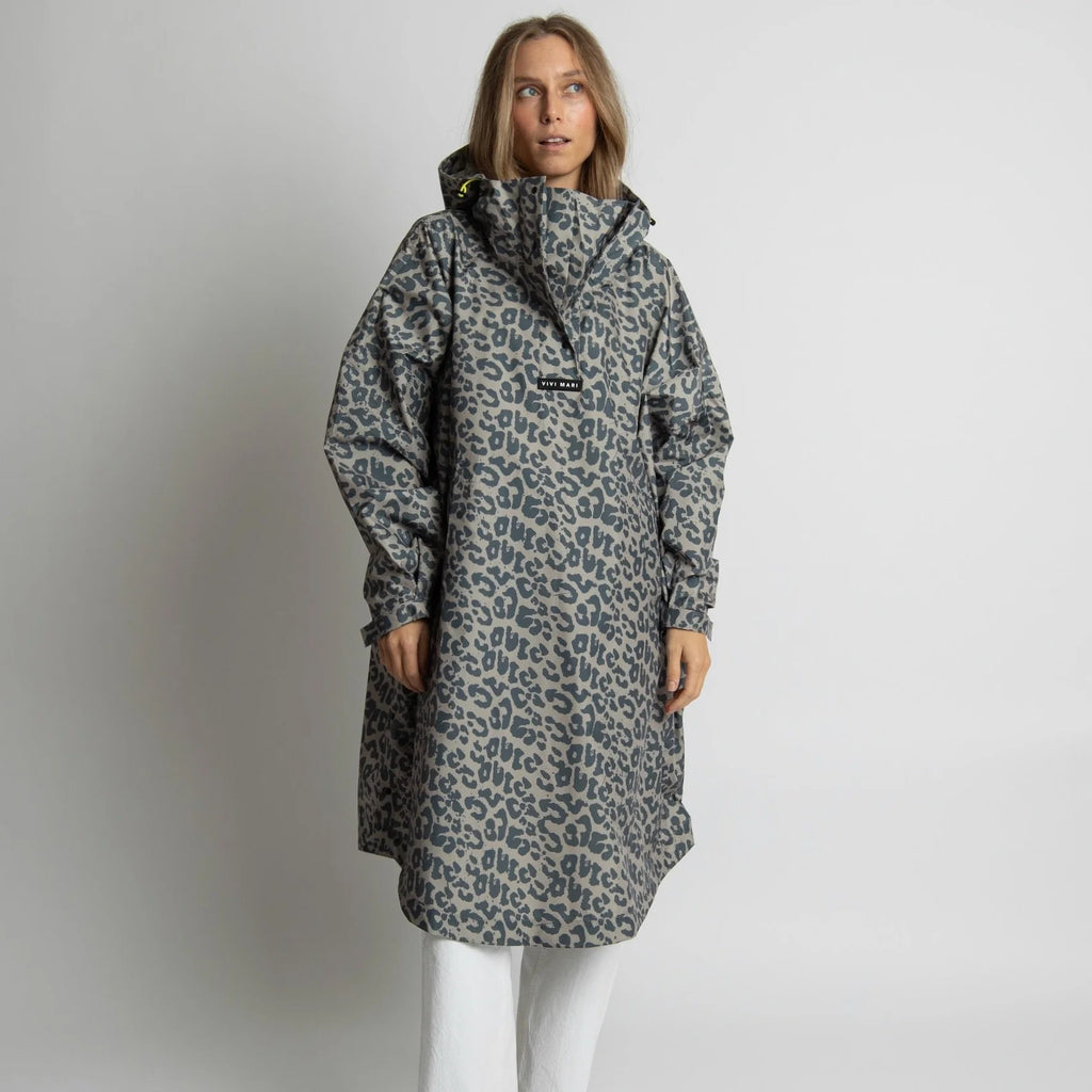 VIVI MARI Raincoat Leo splashes dark grey/mushroom