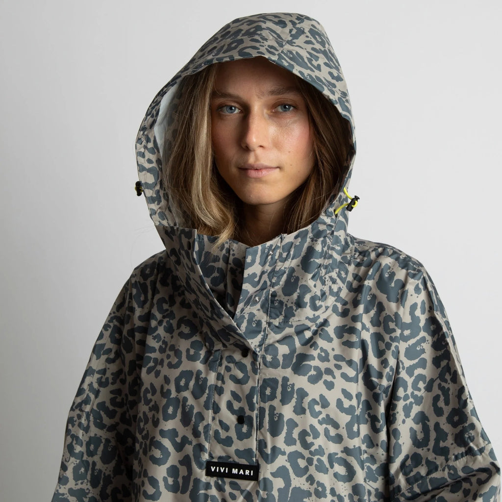 VIVI MARI Raincoat Leo splashes dark grey/mushroom