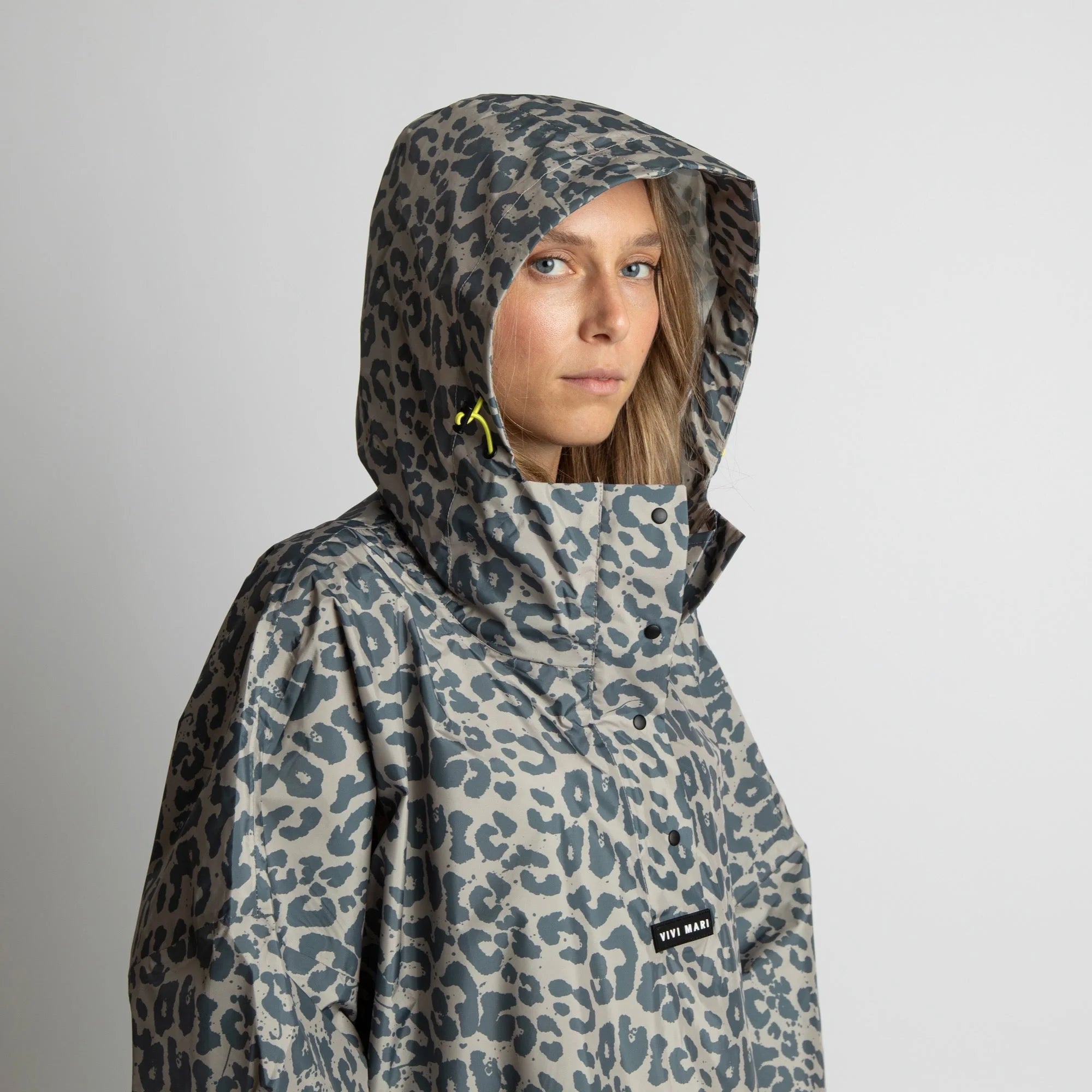 VIVI MARI Raincoat Leo splashes dark grey/mushroom
