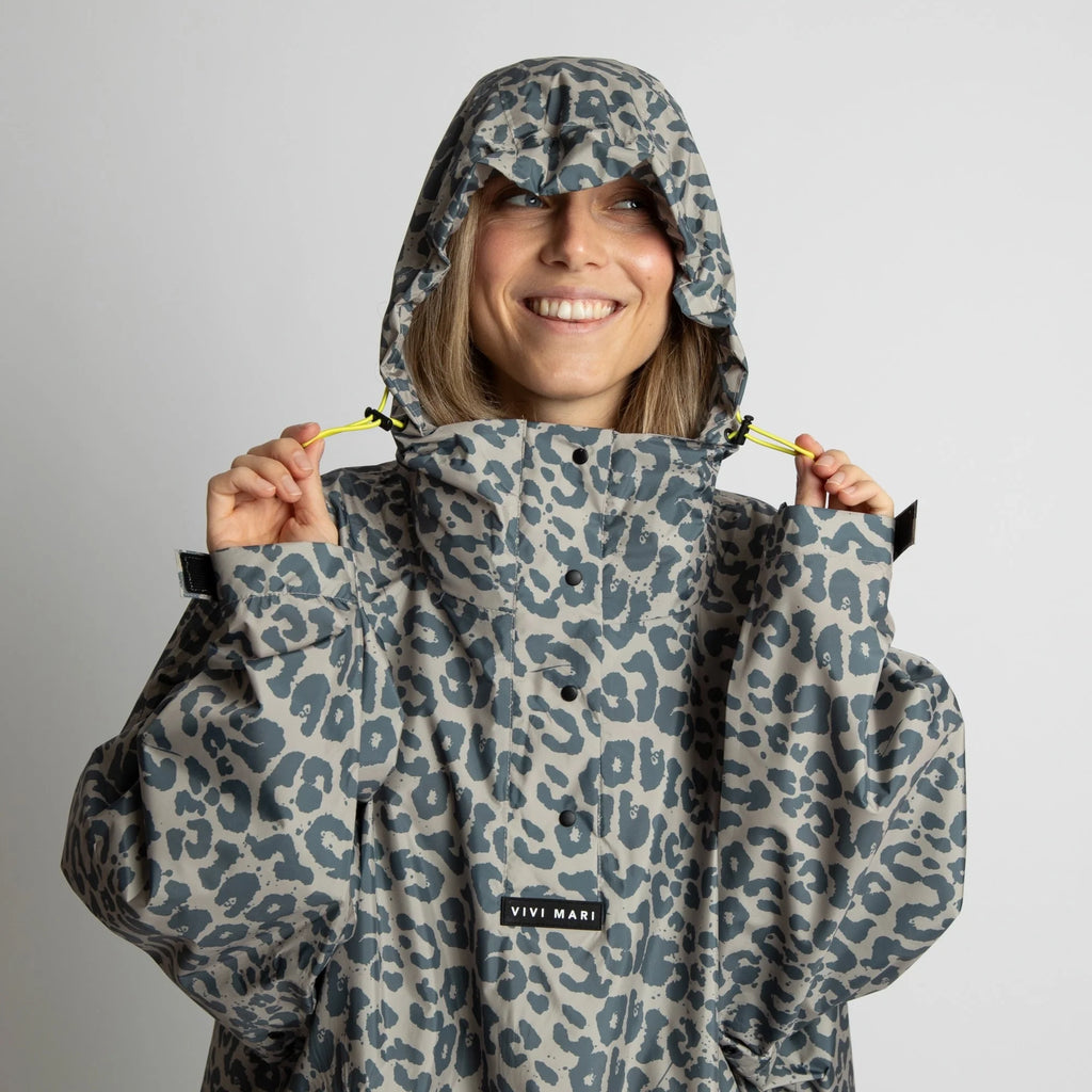VIVI MARI Raincoat Leo splashes dark grey/mushroom