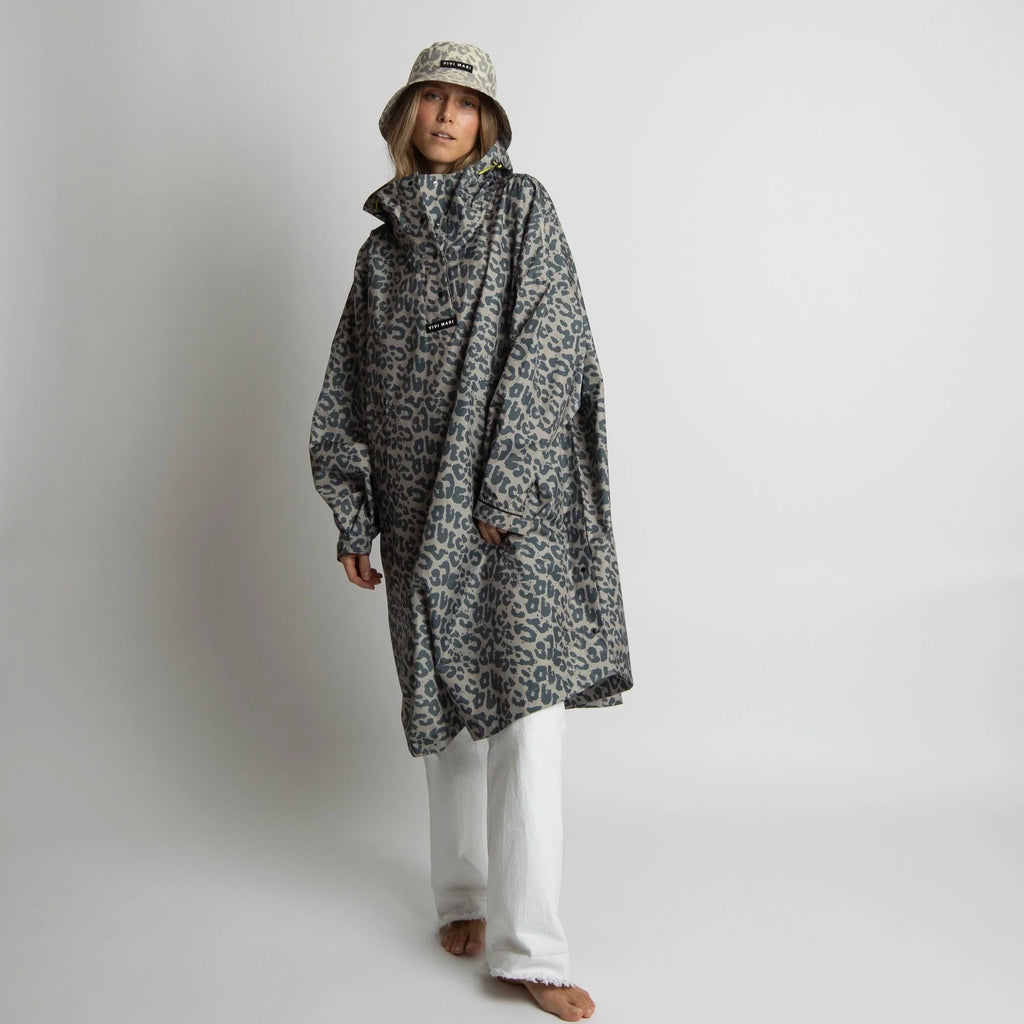 VIVI MARI Raincoat Leo splashes dark grey/mushroom