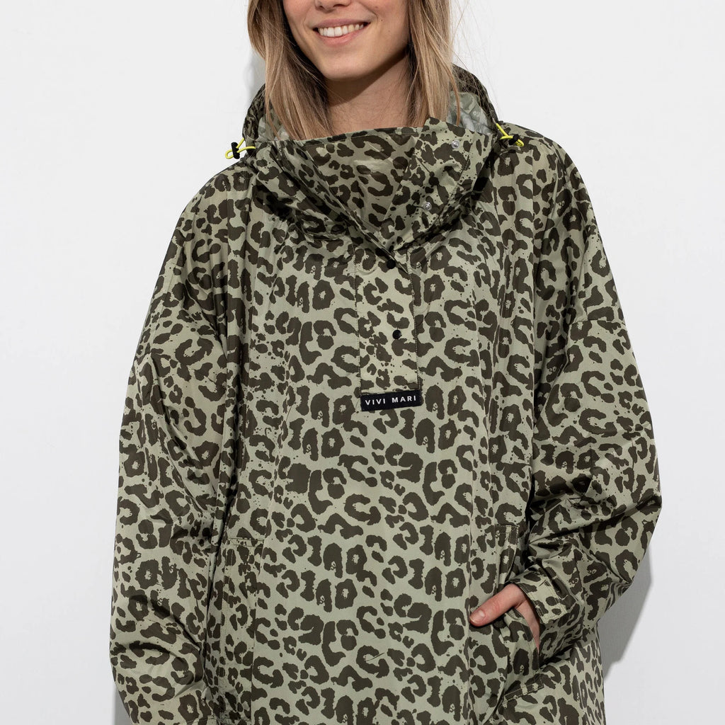 VIVI MARI Raincoat Leo splashes olive/pale olive