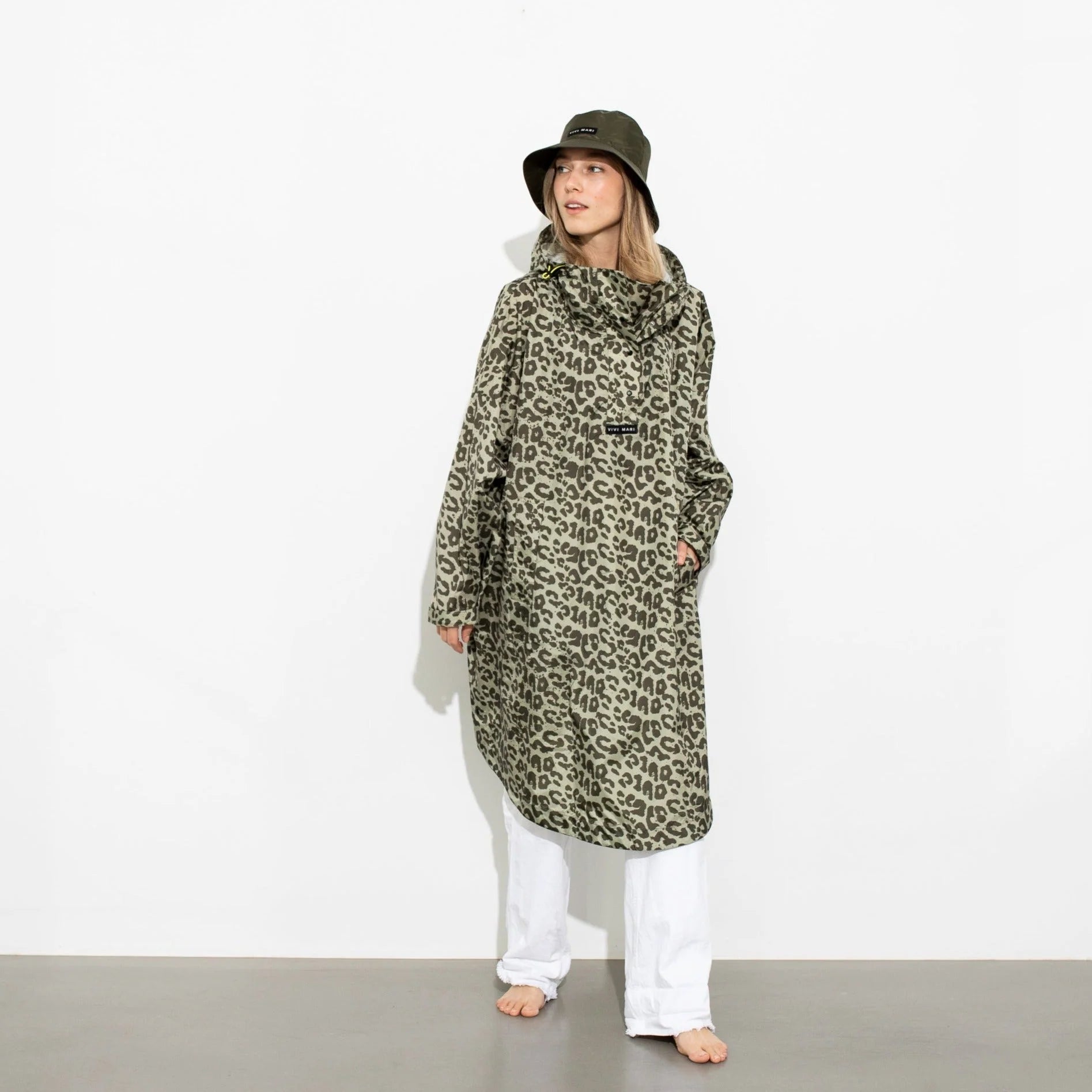 VIVI MARI Raincoat Leo splashes olive/pale olive
