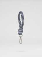 ÖLEND Puffy Key Chain - cotton navy stripe