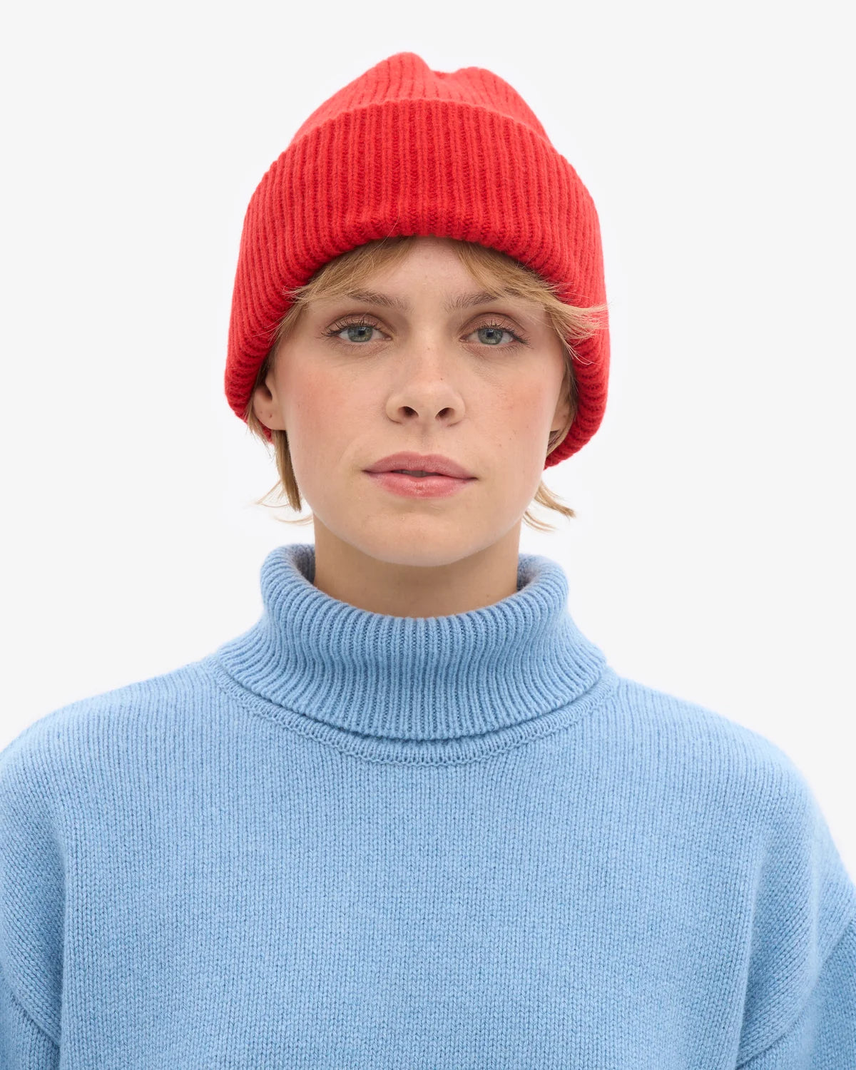 COLORFUL STANDARD Merino Wool Hat red tangerine