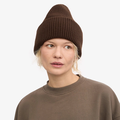 COLORFUL STANDARD Merino Wool Hat coffee brown