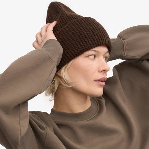 COLORFUL STANDARD Merino Wool Hat coffee brown