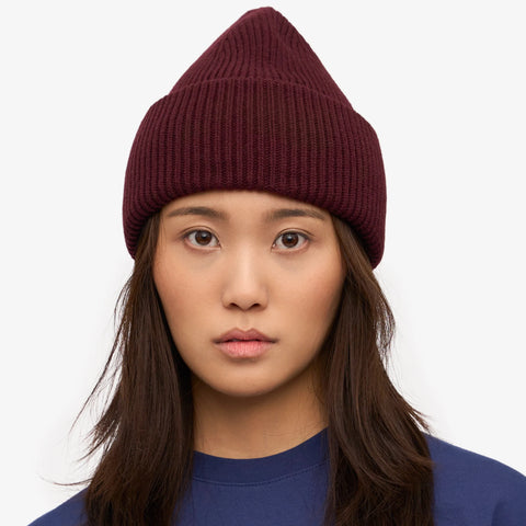 COLORFUL STANDARD Merino Wool Hat oxblood red