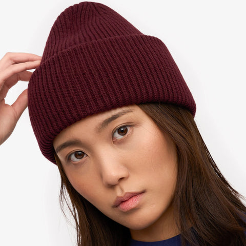COLORFUL STANDARD Merino Wool Hat oxblood red