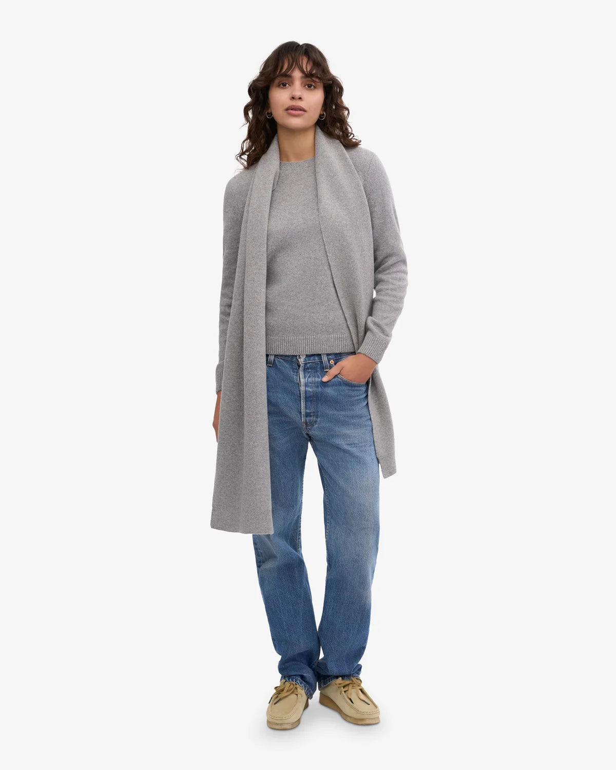 COLORFUL STANDARD Merino Wool Scarf heather grey