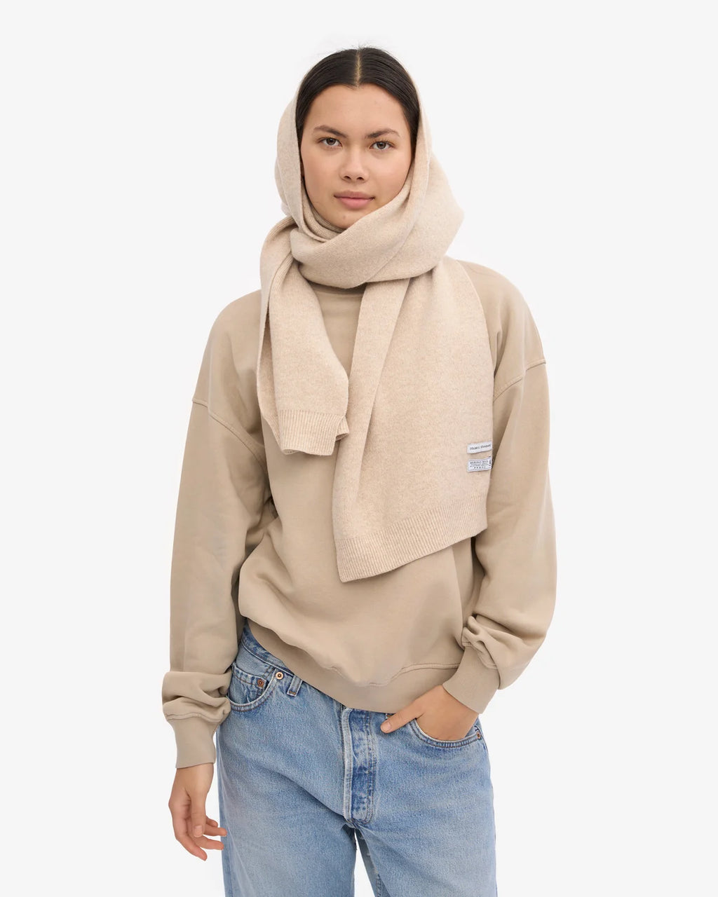 COLORFUL STANDARD Merino Wool Scarf ivory white