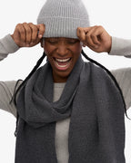 COLORFUL STANDARD Merino Wool Scarf lava grey