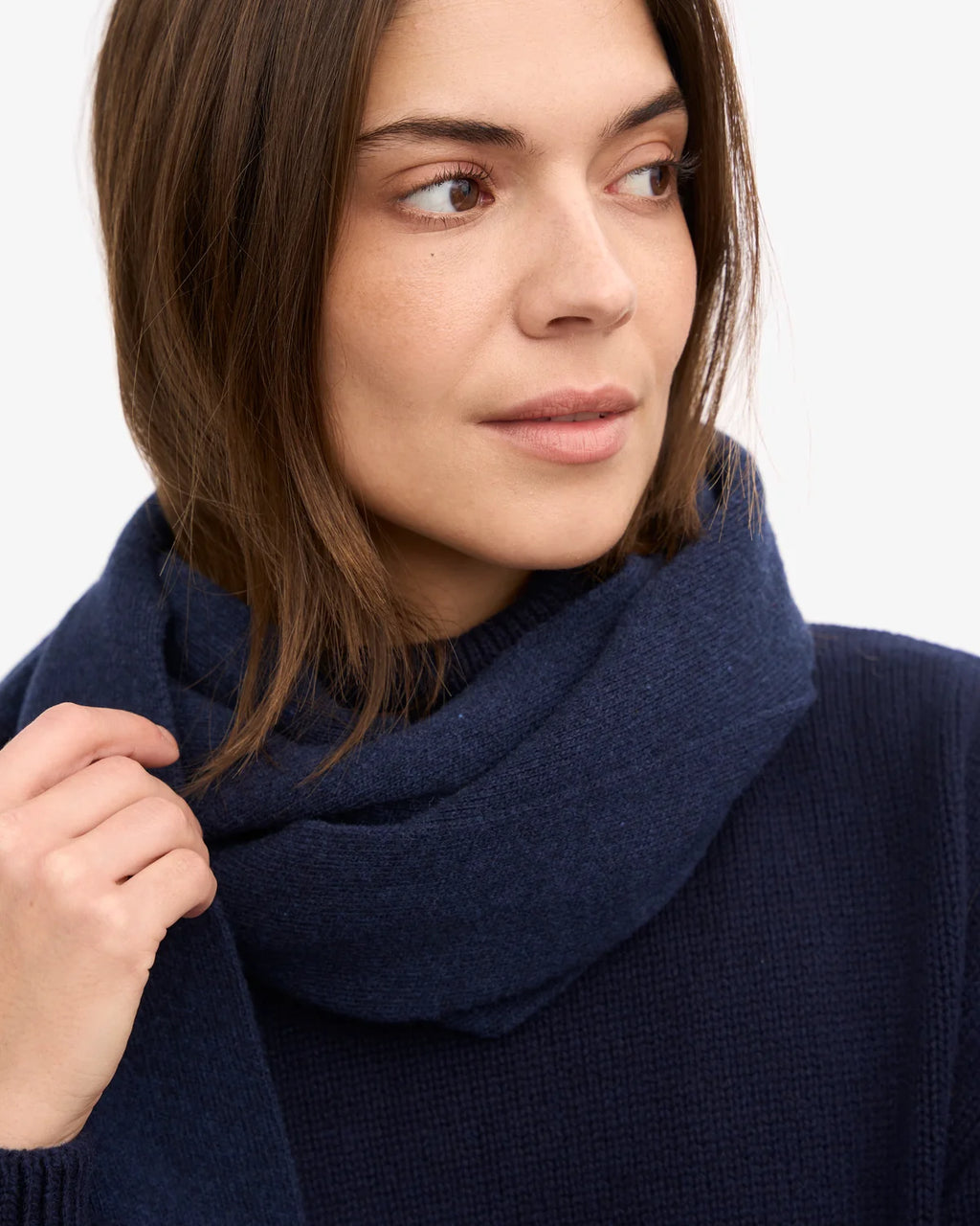COLORFUL STANDARD Merino Wool Scarf marine blue