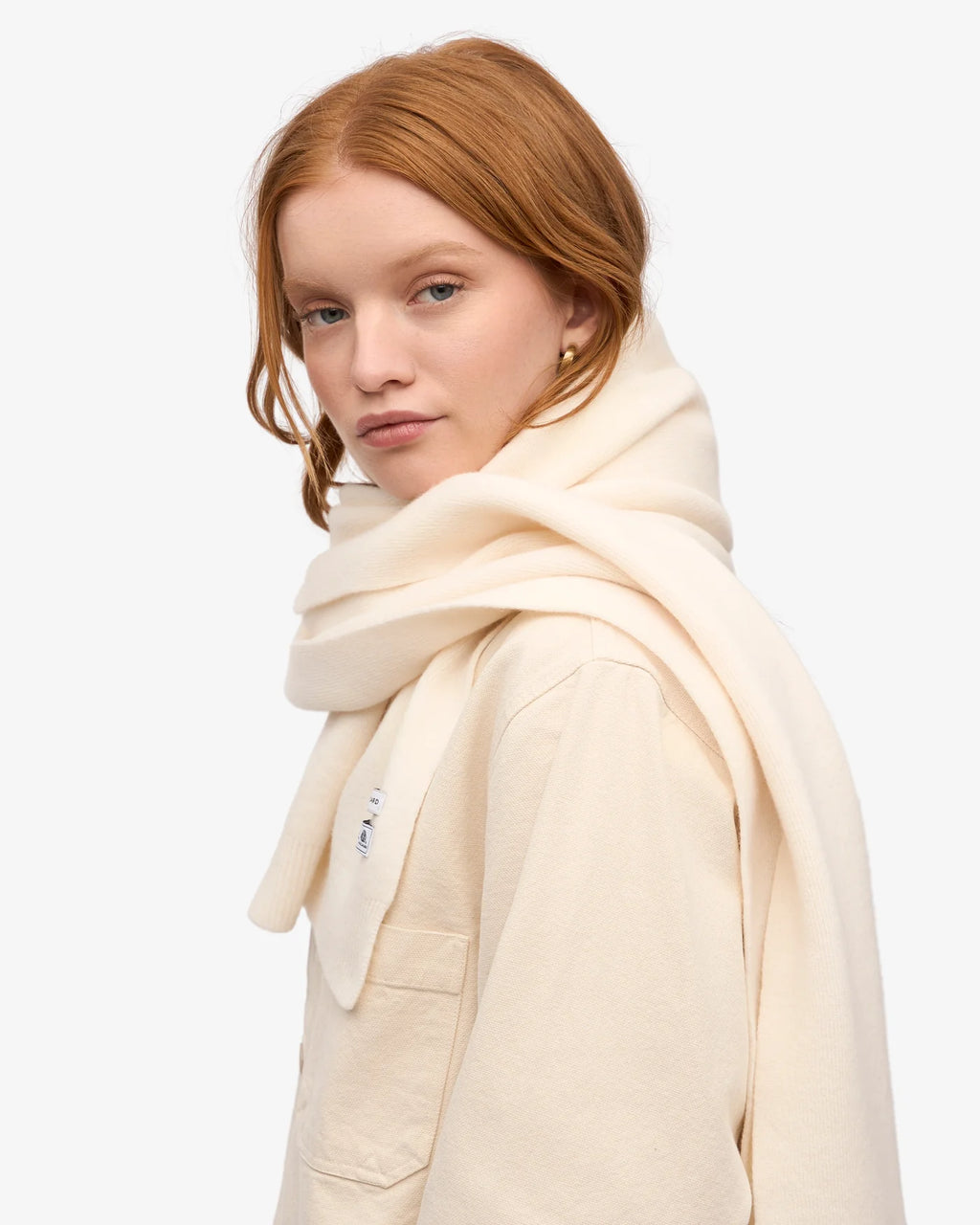 COLORFUL STANDARD Merino Wool Scarf optical white