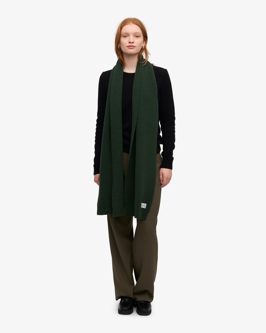 COLORFUL STANDARD Merino Wool Scarf emerald green