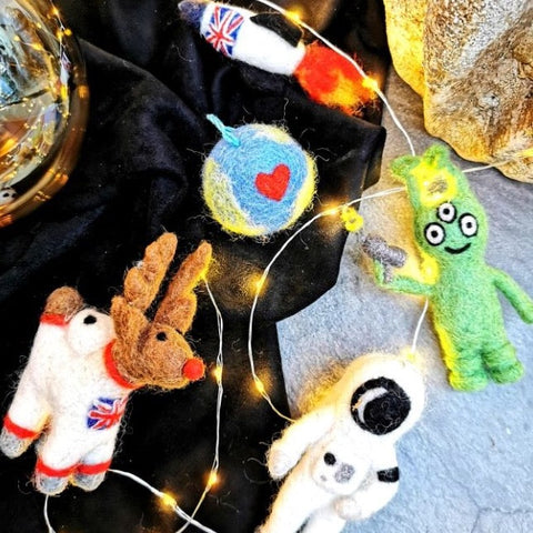 Handmade Felt Reindeer Astronaut Christmas Decoration Astronaut