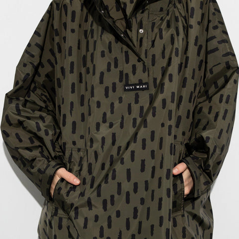 VIVI MARI Raincoat Drops olive/black