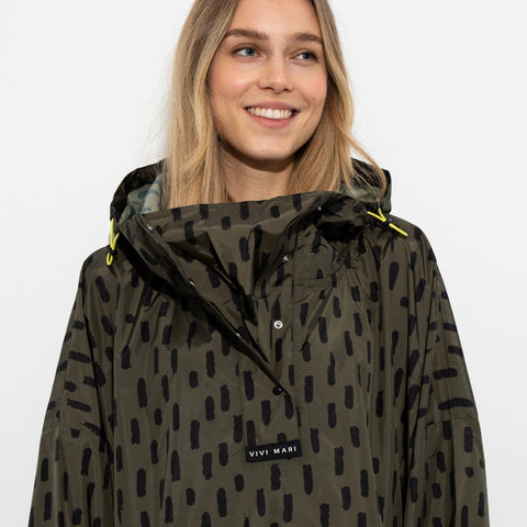 VIVI MARI Raincoat Drops olive/black