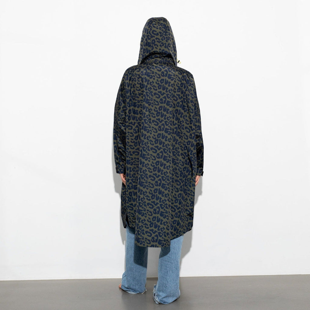 VIVI MARI RAINCOAT LEO SPLASHES NAVY/OLIVE