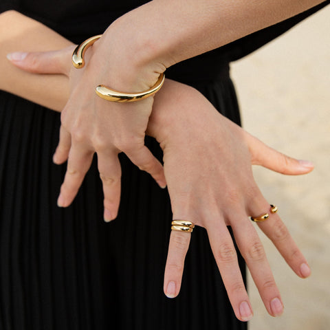 BANDHU Melt ring gold plated