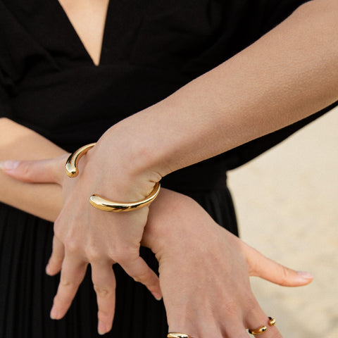 BANDHU Melt bracelet gold plated